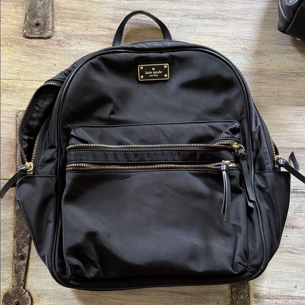 Kate Spade canvas Backpack in Black